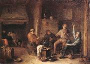 Hendrick Martensz Sorgh A tavern interior with peasants drinking and making music painting